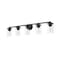 Z-Lite Thayer Vanity, 5-Light, 39 In.W x 5.75 In.L x 8.75 In.H, Matte Black/Clear 742-5V-MB - alternate 5